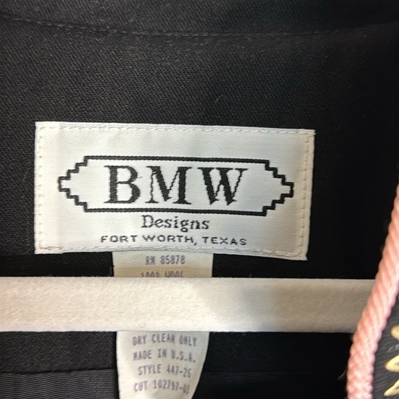 Vintage BMW Designs Floral Embroidered Cropped Western Wool Jacket XL Stagecoach - Picture 3 of 8